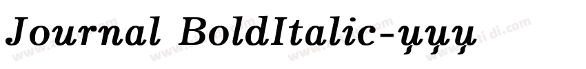 Journal BoldItalic字体转换